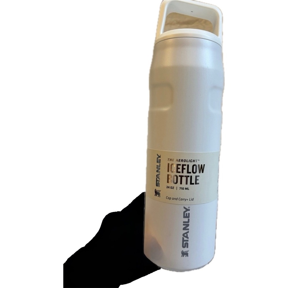 Stanley Aerolight IceFlow Bottle 24oz White Stainless Steel Flip Straw 2.0‎ Lid - Picture 1 of 7